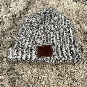 Love Your Melon Black and White Knit Beanie